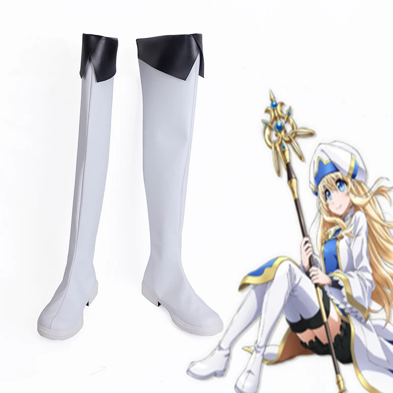 

Anime Goblin Slayer Cosplay Shoes Onna Shinkan Cosplay Boots Halloween Party Priestess Cosplay Boots
