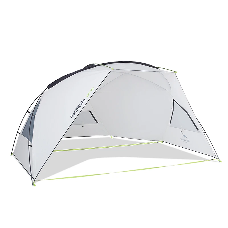 Белый Naturehike Gnie пляжный тент с полюсами палатку солнце тент укрытие UPF40 NH18Z001-P - Цвет: Белый