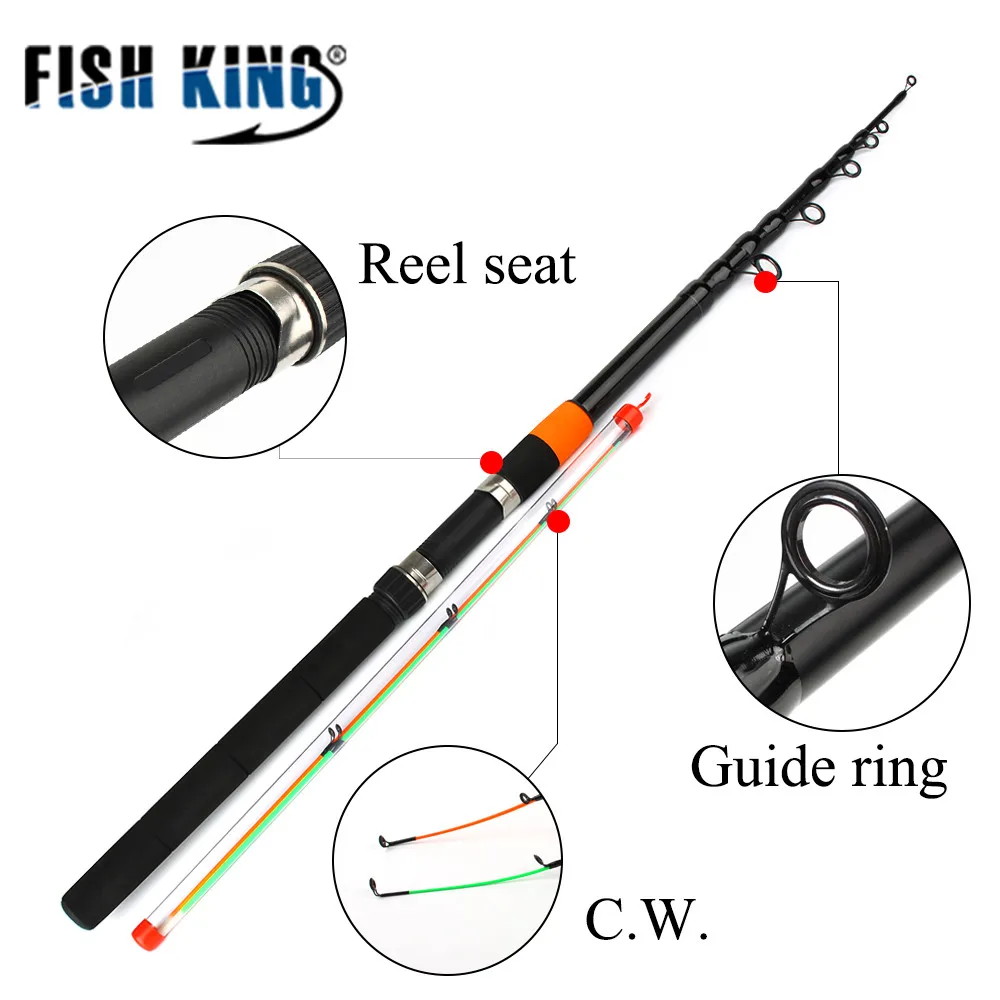 Fish king телескопическая удочка Фидер Экстра тяжелые удочки Фидер из углеродного волокна 60% Удочка Фидер 3,0 м-3,9 м 2 секции с. Ш. 120 г