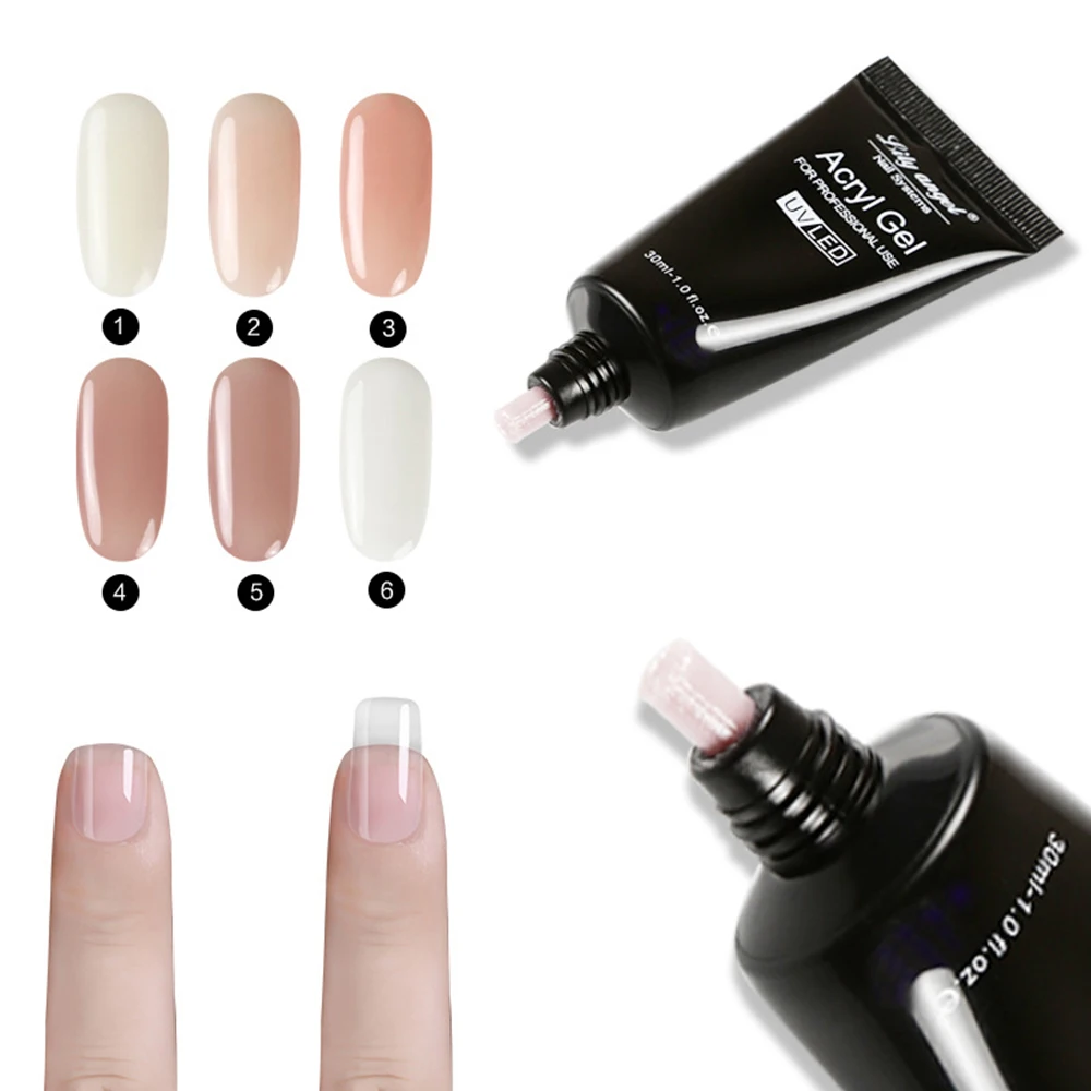 30 мл Профессиональный безболезненный Гель-лак для наращивания ногтей акриловый