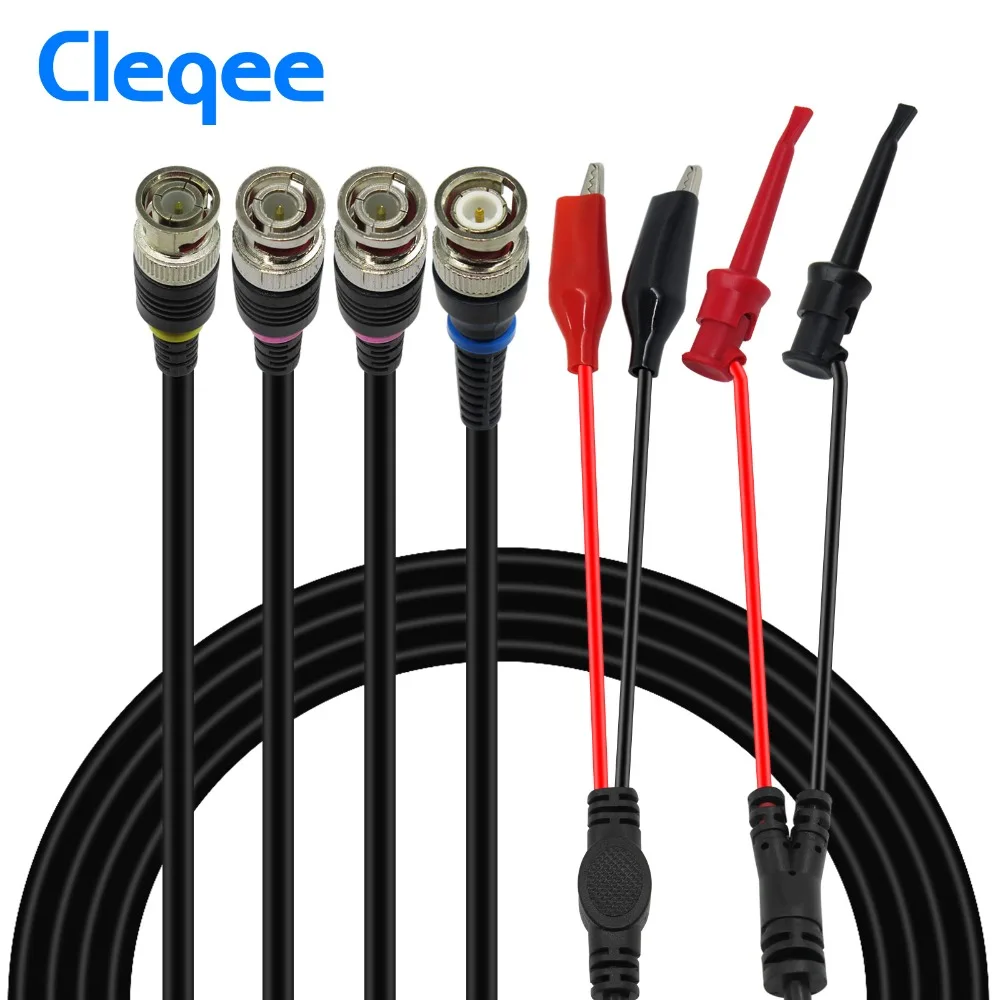 Cleqee P1260 набор тестовых проводов для коаксиального кабеля BNC в BNC и зажим типа аллигатора и тестовый крюк