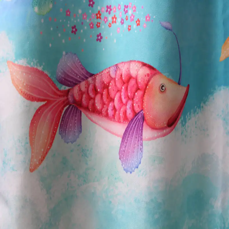 Personal Tailor 2x Window Drapery Curtain Nursery Kids Children Room Dressing Tulle Sheer 200x260cm Fish Cloud Grass Tree | Дом и сад