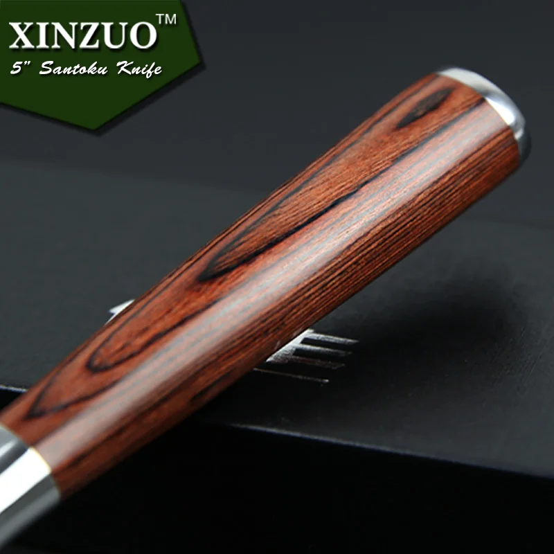XINZUO 5 &quotдюймов Santoku Ножи японский VG10 Дамаск Сталь шеф повара высокое качество