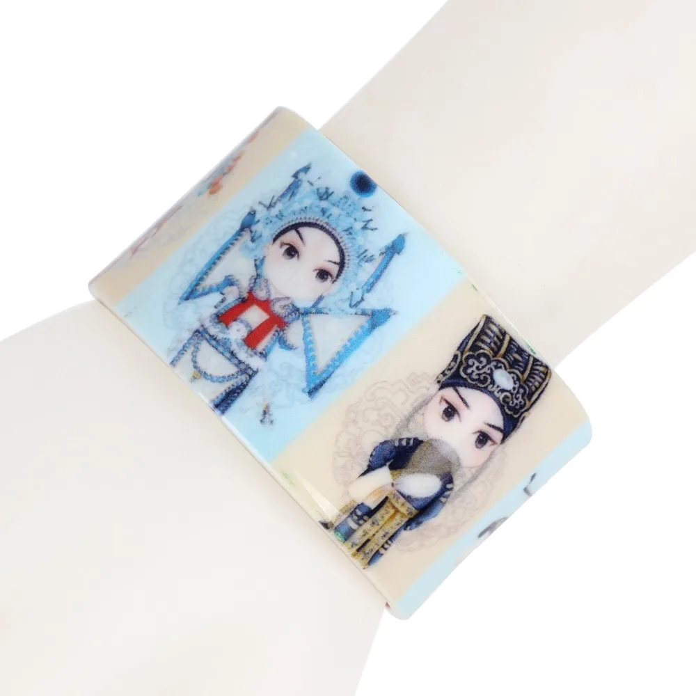 Милые пластиковые браслеты WEVENI с аниме Китайская Пекинская опера маска драма