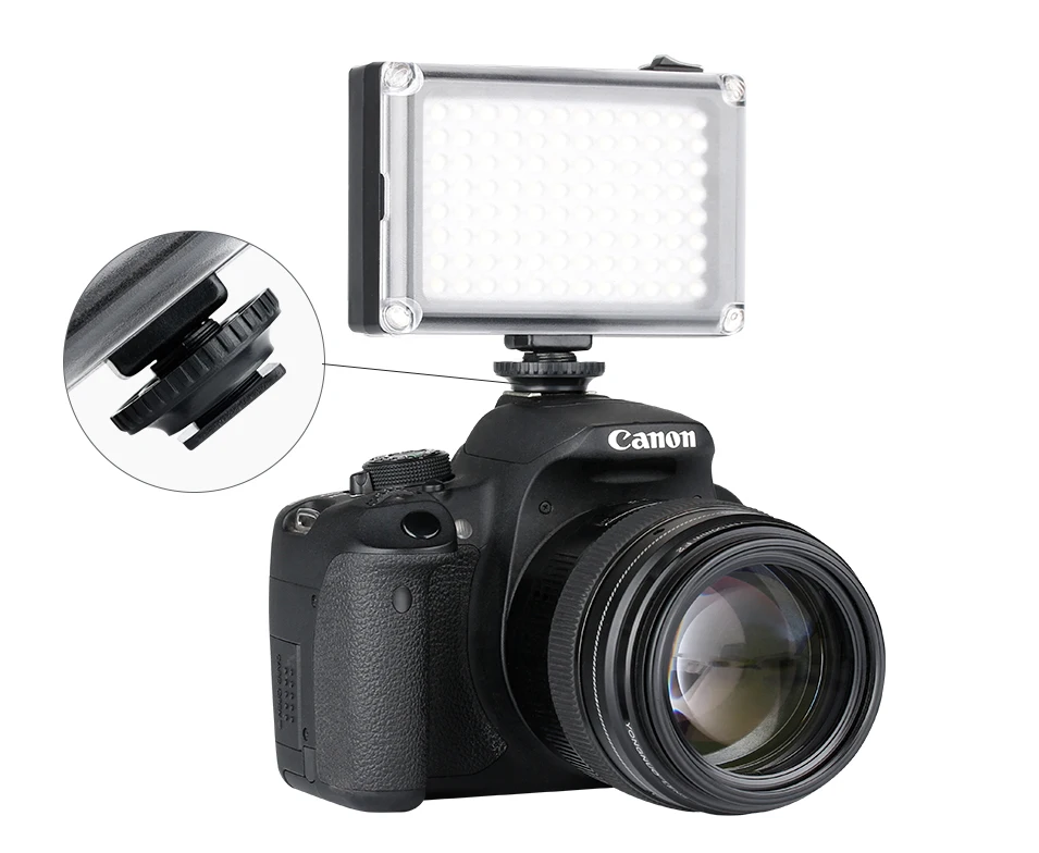 Ulanzi TF 96 LED фото видео свет на камеру Горячий башмак крепление для камеры Canon Nikon