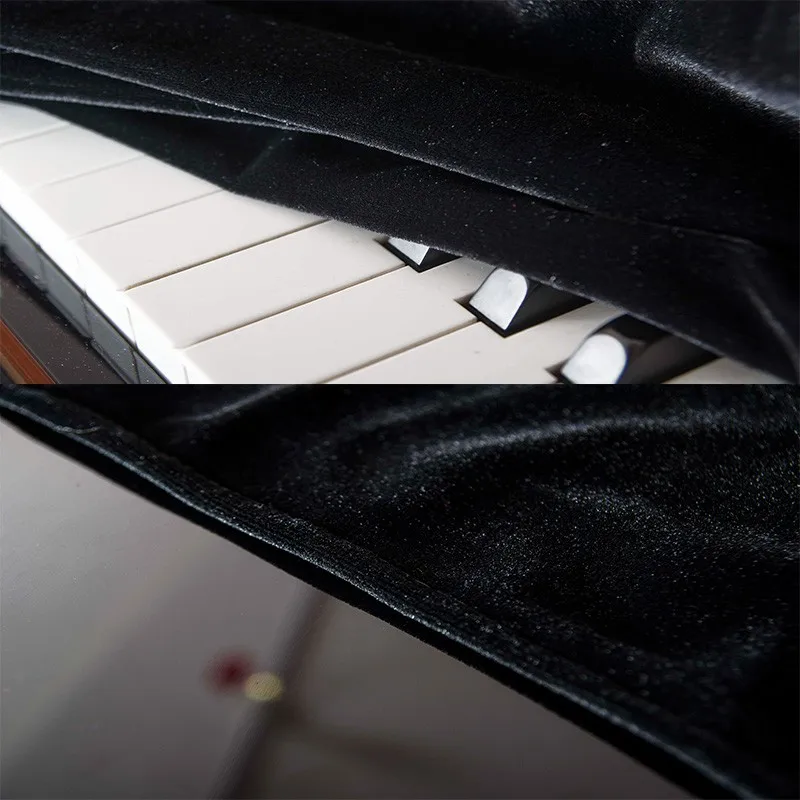 

Quality Velvet Bordered Grand Piano Cover black cover piano cover