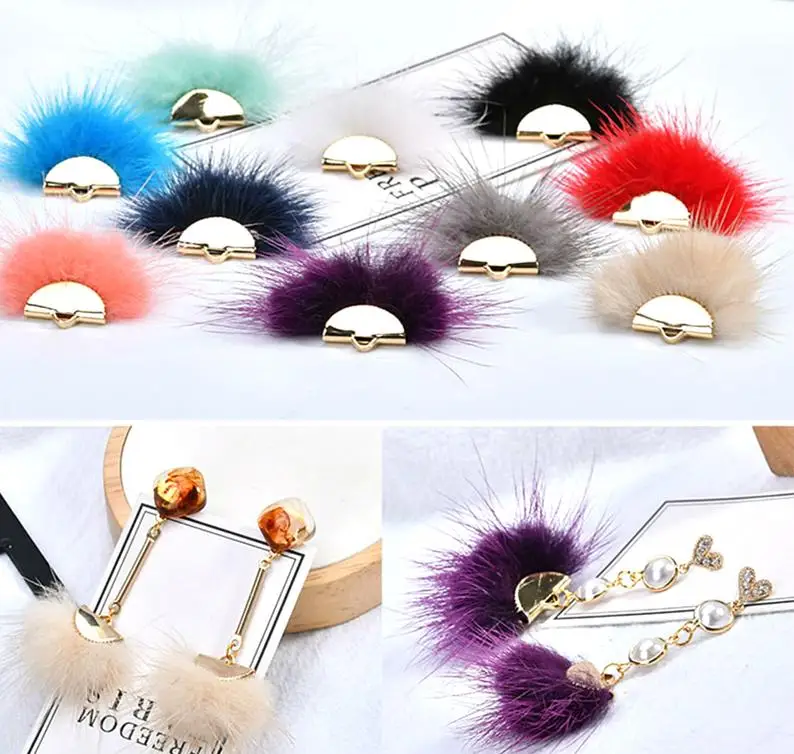 

30 шт. кулон полукруг с мехом в золотом полукруглый 30 мм DIY серьги изготовление ювелирных изделий аксессуары ручной работы