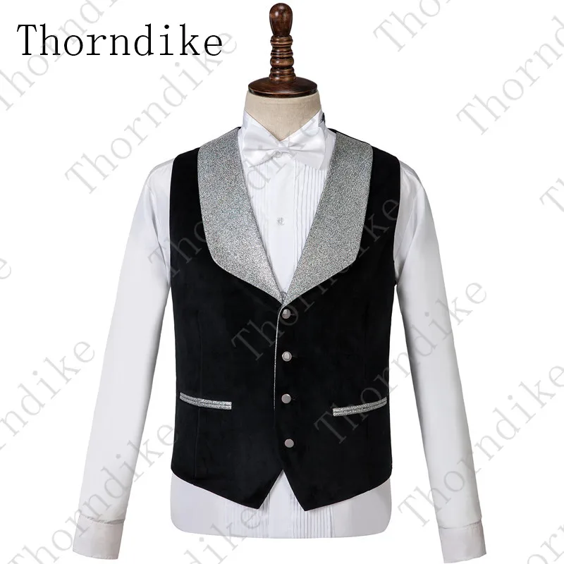 Мужской Жаккардовый костюм с рисунком Thorndike Tide 3 предмета мужские костюмы жилетом