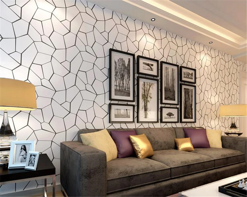 Beibehang Water cube non-woven wallpaper Living room bedroom modern minimalist TV background wall photos 3d | Обустройство дома