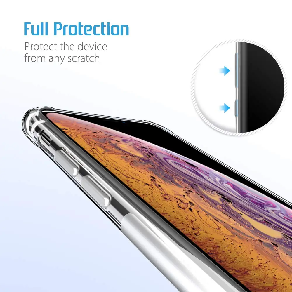 Ультратонкий прозрачный силиконовый чехол из ТПУ для iPhone X XS MAX XR 6 7 6S Plus защитный