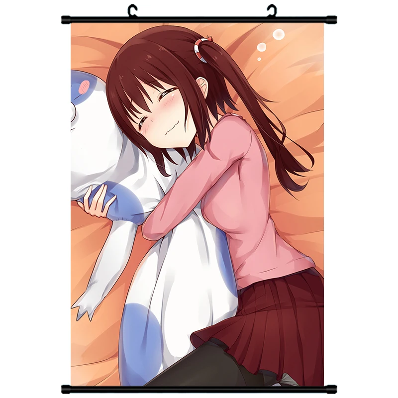 Японский аниме Декор стены прокрутки Himouto! Umaru-chan печатная живопись на холсте