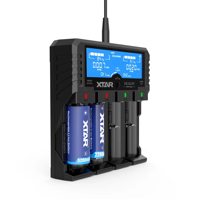 Оригинальное умное зарядное устройство XTAR DRAGON VP4 PLUS комплект с мешочком и