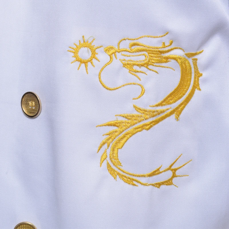 Форма для шеф повара обслуживания еды куртка с принтом китайского dragon ресторана