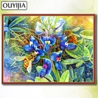 Картина из страз сделай сам, полноразмерная мозаика с изображением цветов, бабочек, птиц, животных, стразы 5D