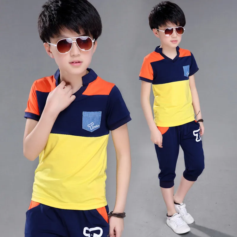 Футболка с короткими рукавами для больших мальчиков + короткие штаны спортивные