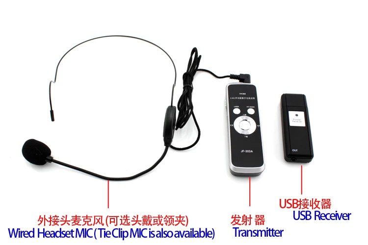 Многофункциональный беспроводной микрофон 2 4 ГГц с лазерной указкой PPT и