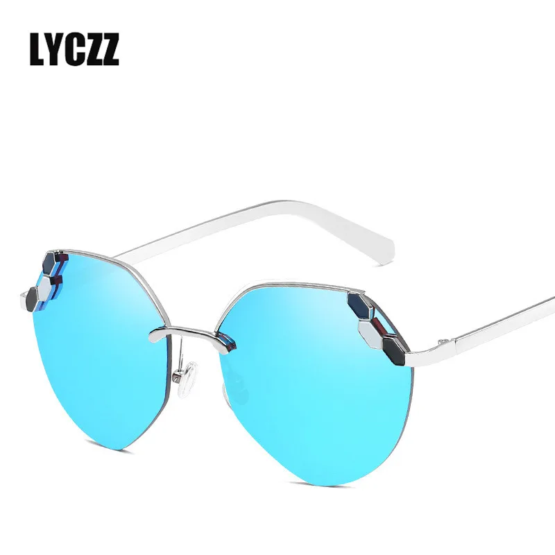 LYCZZ Trend солнцезащитные hd очки дорожные оттенки круглые линзы океана фирменный