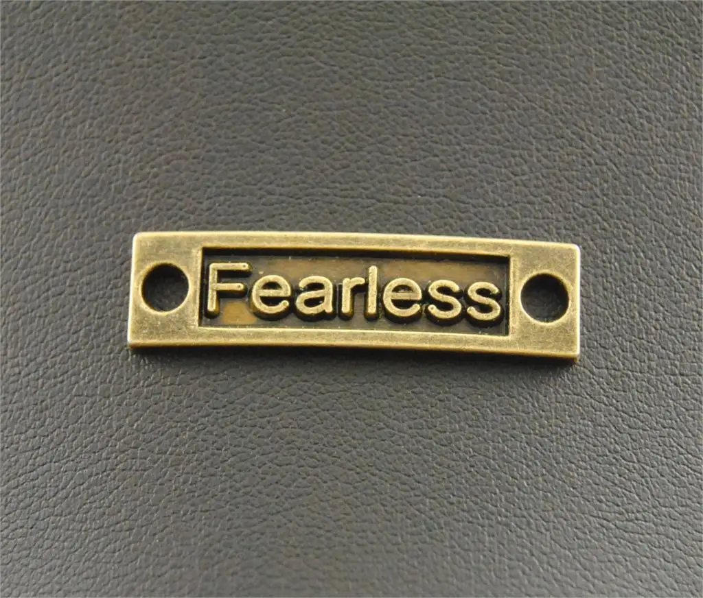 15 шт серебряный цвет и бронза бесстрашные буквы подвески DIY ожерелье Шарм браслет