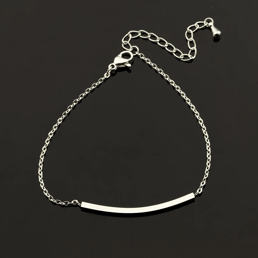 Wholesale 10piece Stainless Steel Minimalism Thin Strip Bracelet For Women Wedding Jewelry Gifts Charm Bar Femme | Украшения и