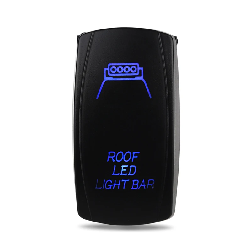 Blue Водонепроницаемый 12V Светодиодные Автомобильные переключатель с формой Лодки Грузовик светильник тумблер 5pin ВКЛ-ВЫКЛ переключатель Кулисный заднего светильник переключатель - Цвет: Blue