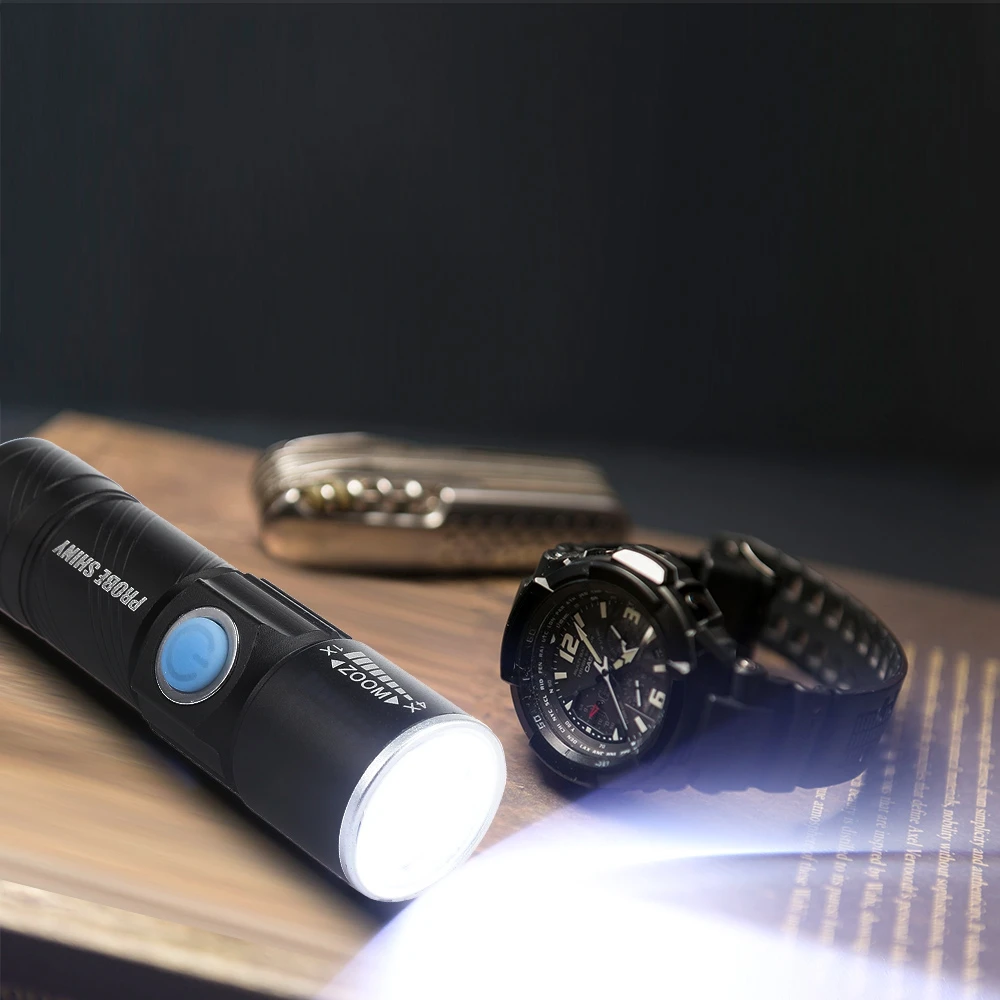 Мини USB Перезаряжаемый фонарик! Регулируемый фокус! Zсветодио дный OOM