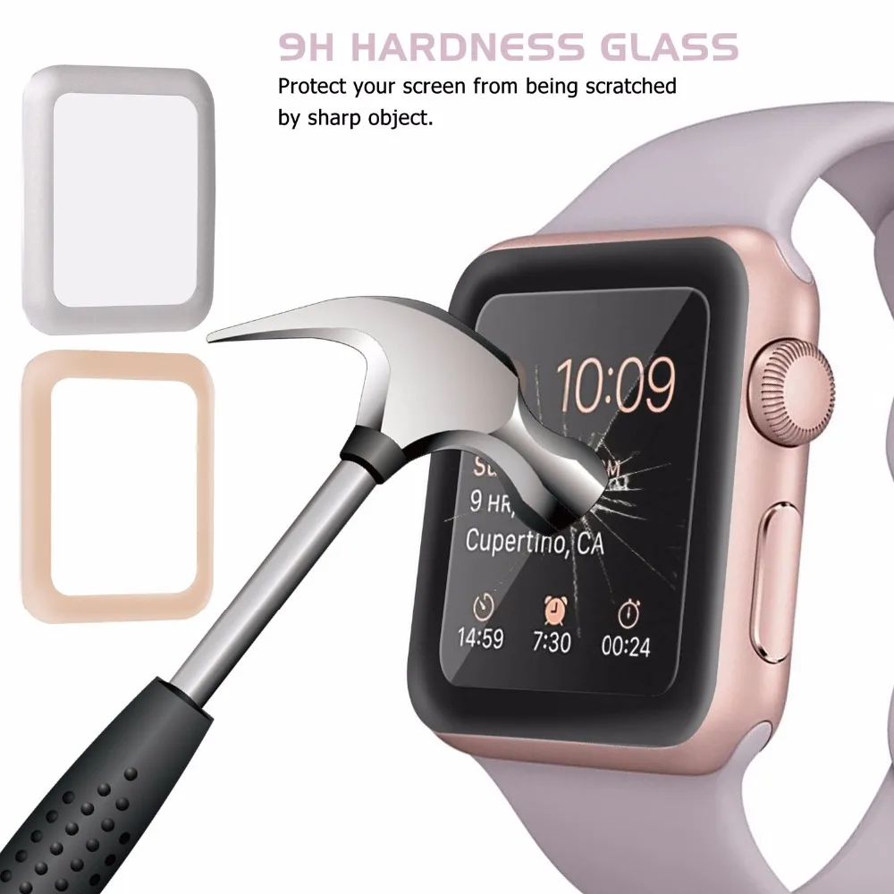 Закаленное Стекло для наручных часов Apple Watch серии 1/2/3 4D Гибкая защита экрана с