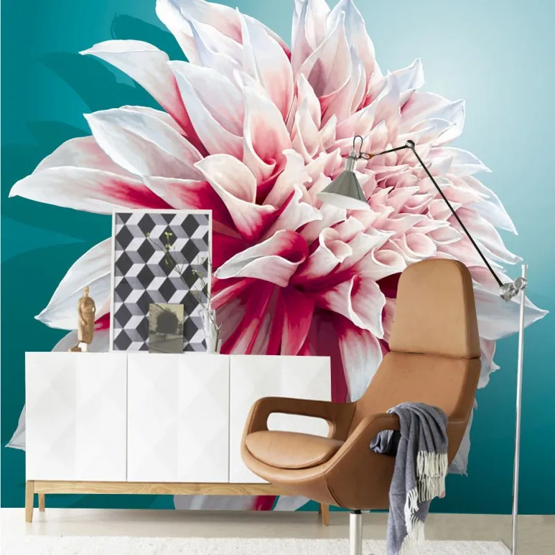 Пользовательские фото обои современные 3d стерео с пионами ресторан спальня кафе