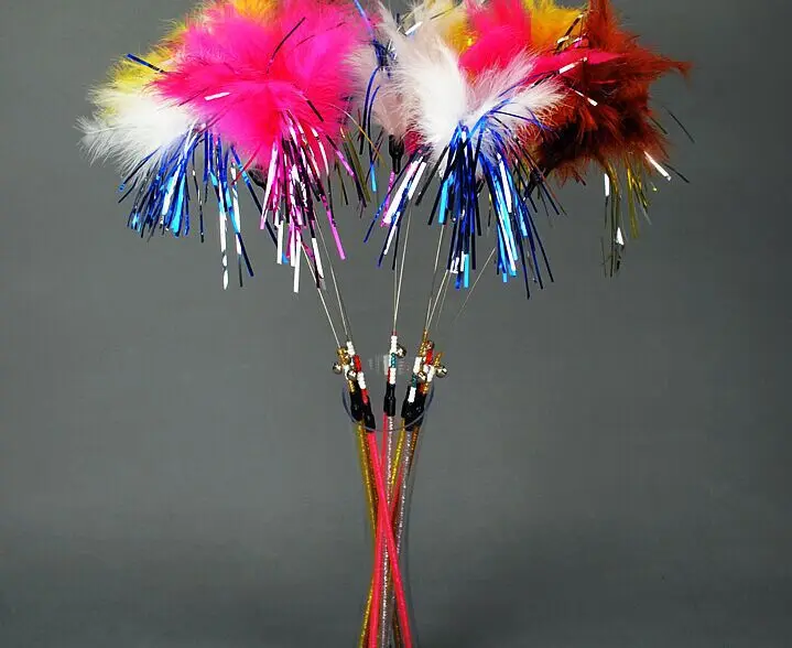 

Игрушка для кошек с колокольчиком и перьями, 20 шт./лот