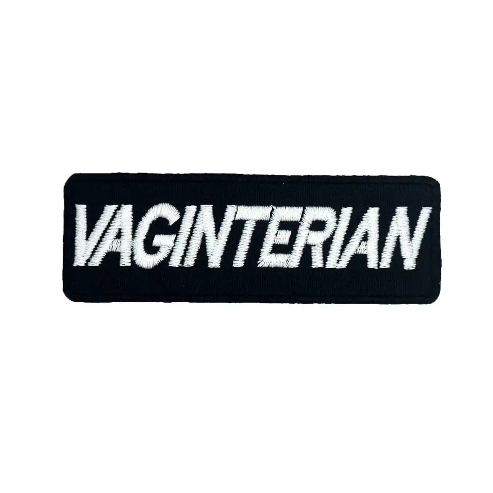 Бирка с именем VAGINATERIAN забавные байкерские мотоциклетные нашивки вышивкой в
