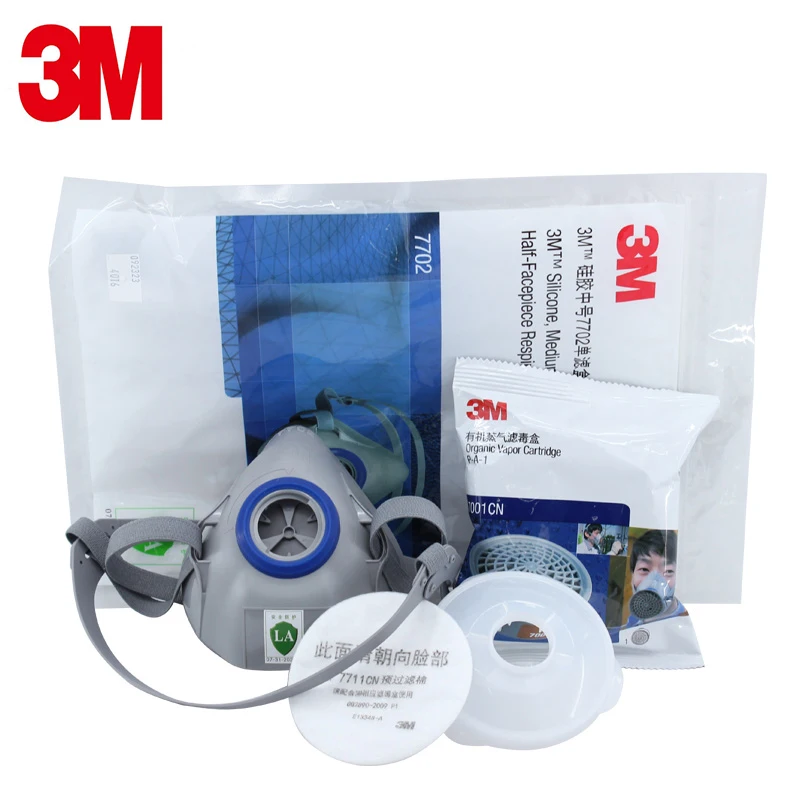 

3M 7702 Advanced Silicone protective mask Comfortable type soft respirator mask Painting Graffiti respirator gas mask