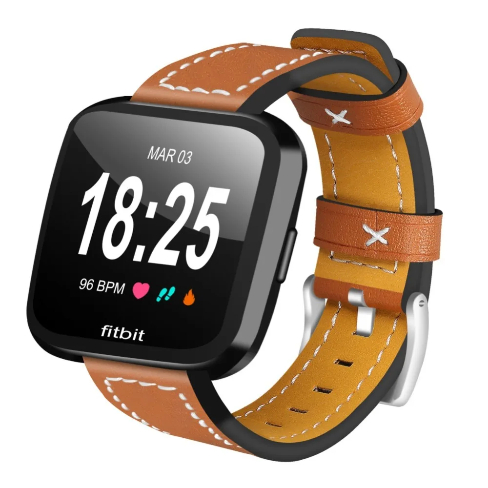Для Fitbit Versa ремешок для часов сменный классический браслет из натуральной кожи