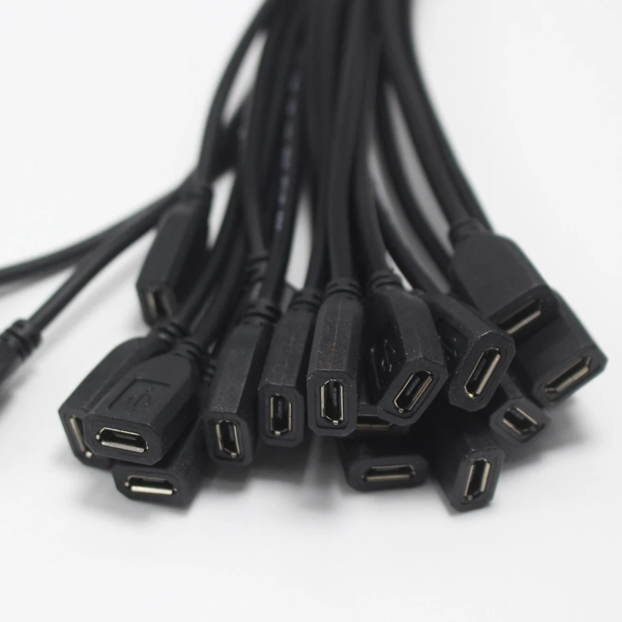 EClyxun 1 шт. Micro USB гнездовой Кабель питания 4 контактный V8 черный разъем для зарядки и