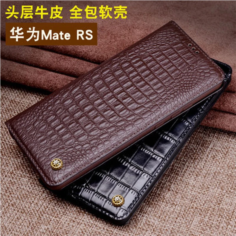 

2018 New Fashion Case for Huawei Mate RS Porsche Genuine Cow Leather Phone Fundas Skin for Fundas Huawei Mate RS NEO-AL00 6.0"