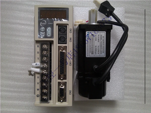 Новый оригинальный серво-двигатель в комплекте TECO cnc 400 Вт TSTEP15C + TSC06401C-2NT3 |