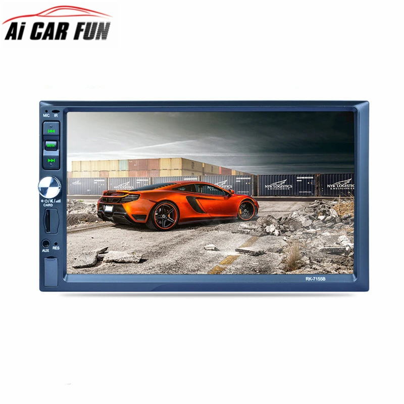 7-дюймовый автомобильный 2 Din радио Bluetooth HD 1024x600 Mp5 плеер универсальный автомобильный стерео gps навигационная Интегрированная машина для Android 8,1
