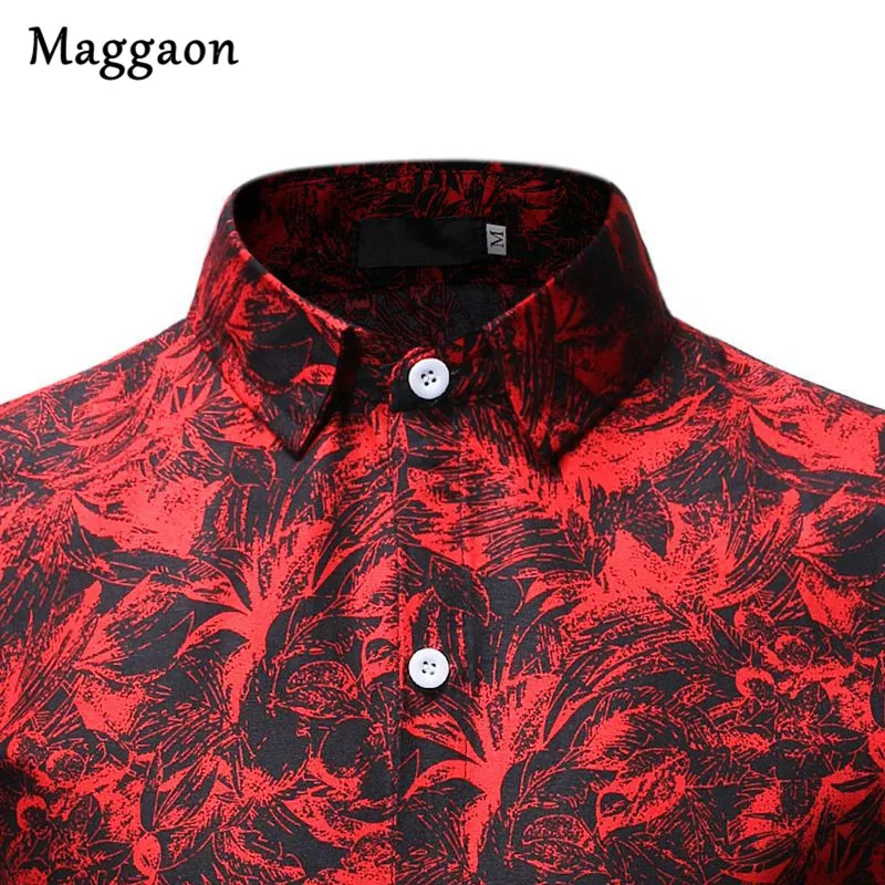 Осенняя Новинка модные мужские рубашки с длинным рукавом и принтом Camisa