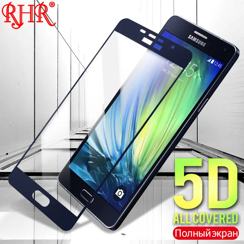 5D полное покрытие закаленное стекло для Samsung Galaxy A3 A5 A7 2016 2017 2018 Защита экрана A8 Plus