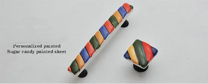 Ручка и ручка для шкафа в цветную полоску 2 шт./компл. | Мебель