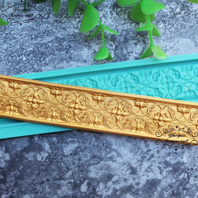 Yueyue Sugarcraft Boder силиконовая форма для украшения торта инструменты confeitaria moldes de silicone