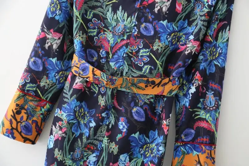 OMCHION Blusas Mujer 2018 весеннее кимоно с длинными рукавами и цветочным принтом в стиле
