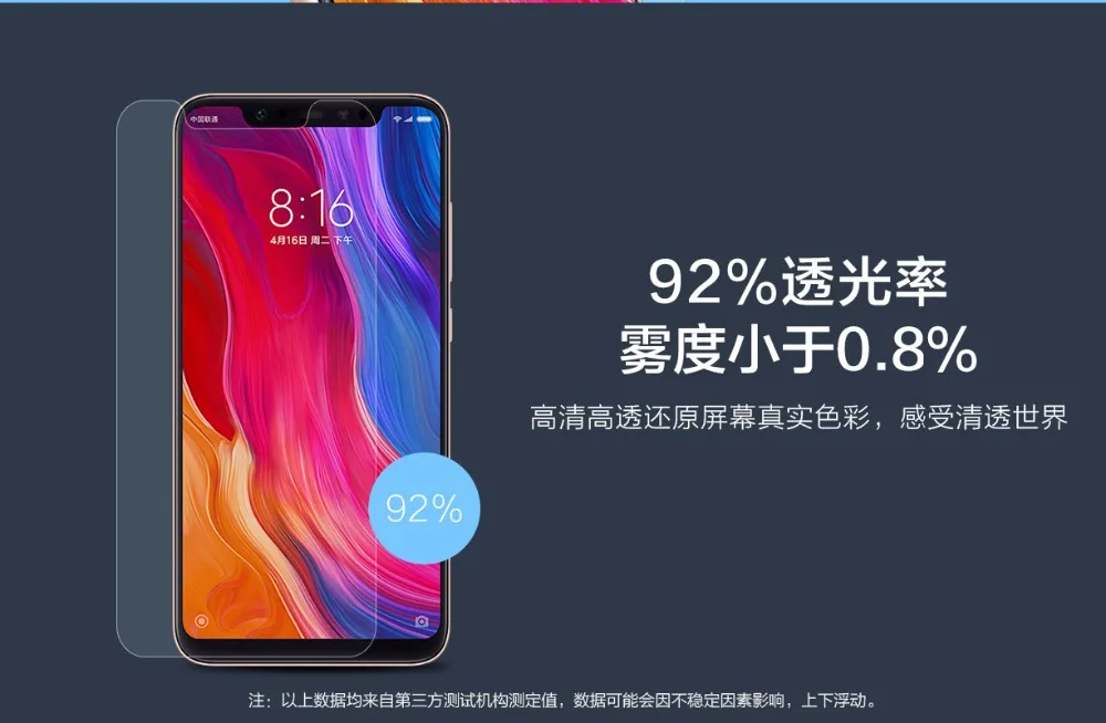 Оригинал закаленное стекло xiaomi для mi 8 6 21 дюймов H полное покрытие экрана