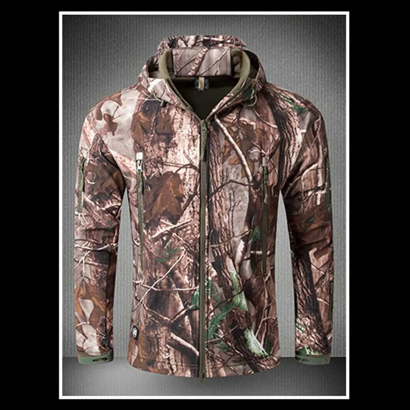 Style 4 Men Waterproof Windproof Military Camouflage Softshell Tactical Jacket Outdoor Sport Hiking Keep Warm Coat Hooded Army Clothing - Цвет: Style 4