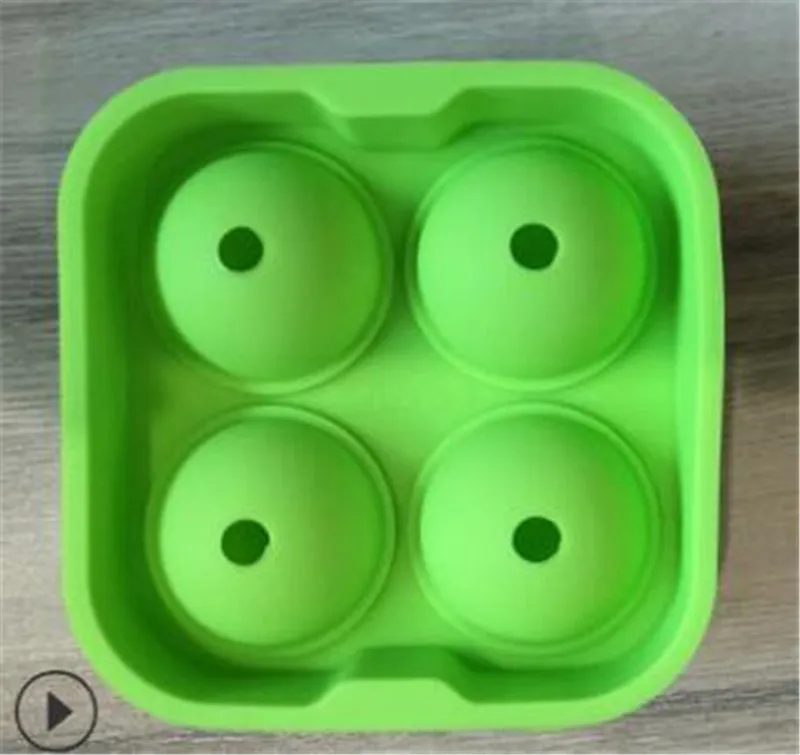 Round ice lattice mold Silicone Ice Hockey Box 4 Spherical Practical Wine Bar Household Mold | Дом и сад