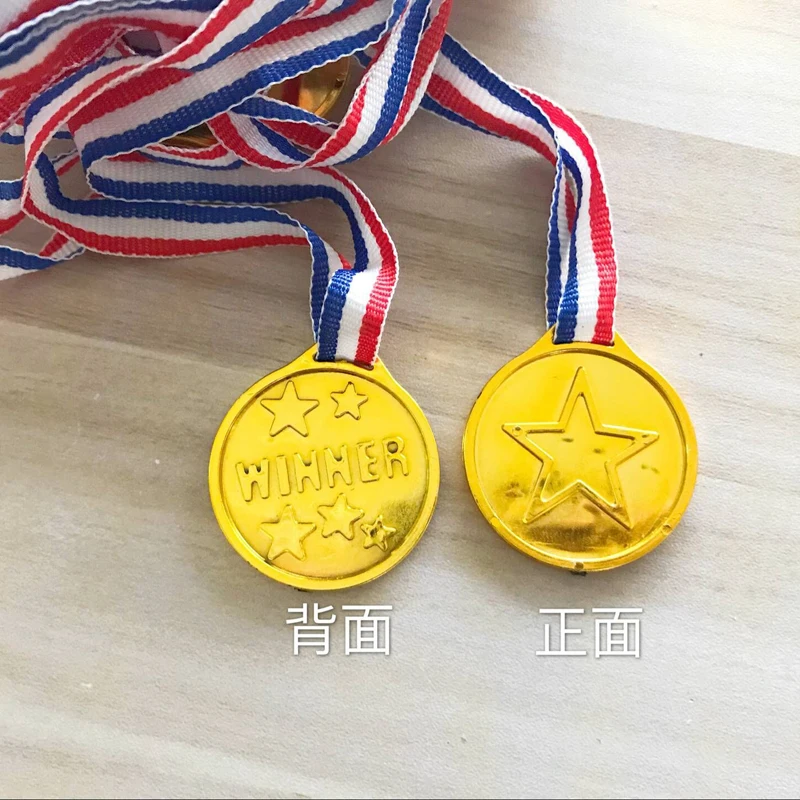 2018 Китай Champion 1 шт пластиковая детская золото победителей медали для детей игра