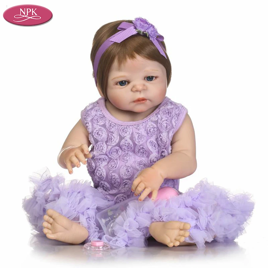 NPK Reborn Baby Doll Toys Силиконовые Реалистичные фиолетовые куклы для девочек игрушки