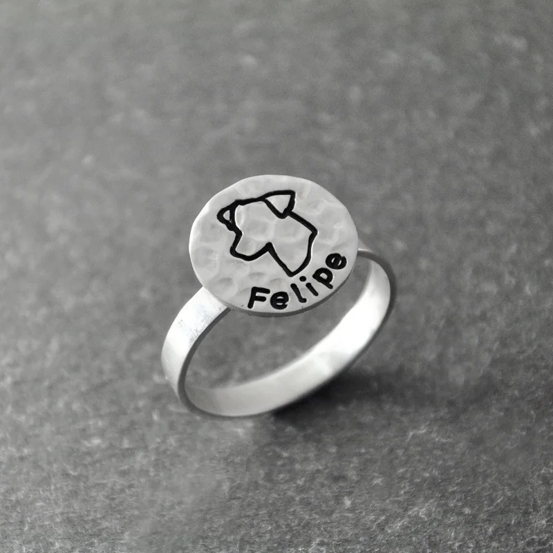 Гравировальное кольцо гравировка на заказ серебряный ошейник