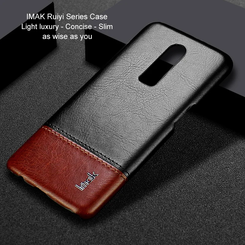 Oneplus 6 кожаный чехол IMAK Ruiyi Series свет роскошный тонкий простого фасона из