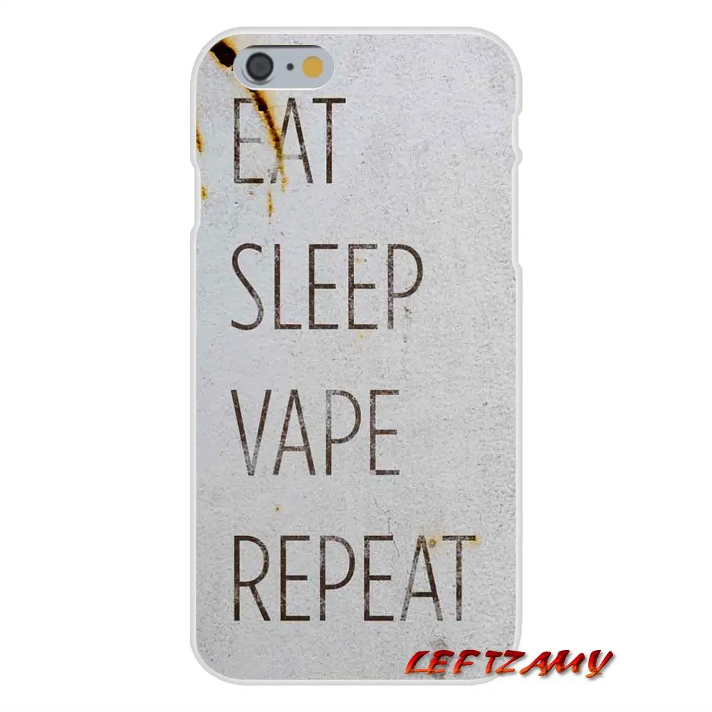 For iPhone X 4 4S 5 5S 5C SE 6 6S 7 8 Plus EAT SLEEP VAPE VAPING Soft Phone Case Silicone | Мобильные телефоны и