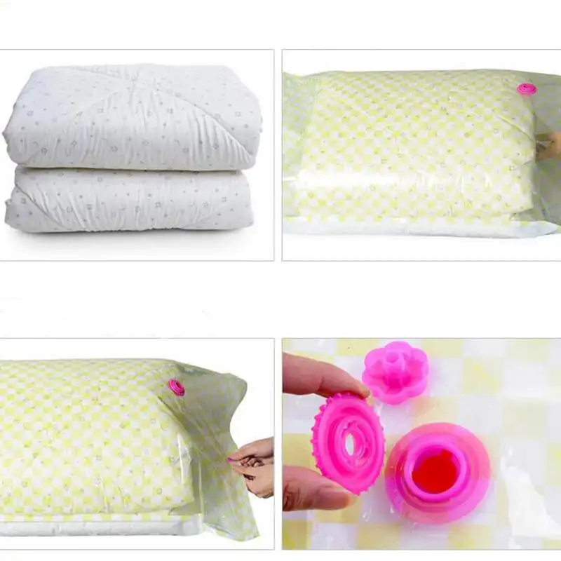 Hot Vacuum Bag Storage Organizer Transparent Border Foldable Extra Large Seal Compressed travel Saving Space Bags organizador | Дом и сад