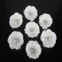 20pcs wedding white flower crystal hair twists spins pins hair accessory